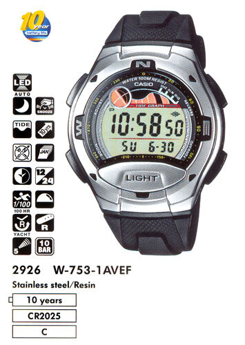 Наручные часы CASIO W-753-1A