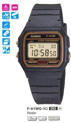 Наручные часы CASIO F-91WG-9Q