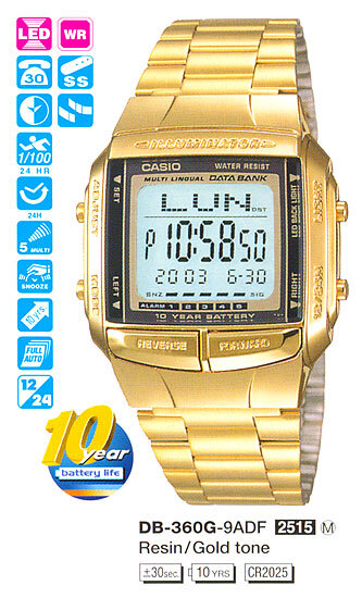 Наручные часы CASIO DB-360G-9A