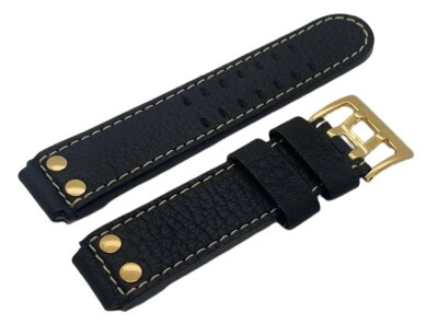 Ремешок под корпус AVIATOR чёрный 18Х22мм
