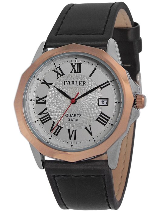 Наручные часы FABLER FM-710041-6 (сталь) 1 кален-рь,кож.рем