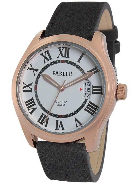 Наручные часы FABLER FM-710281-8(бел.) 1 календарь,кож.рем