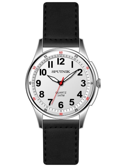 Наручные часы Спутник М-858340 Н -1 (сталь)кож.рем
