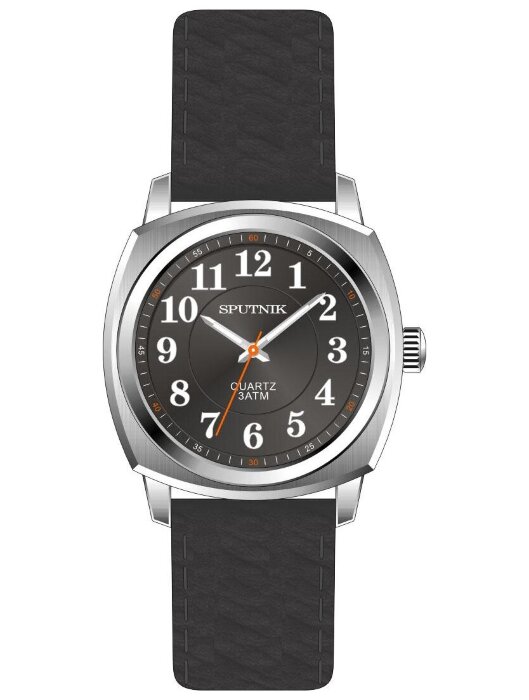 Наручные часы Спутник М-858440 Н-1 (серый) кож.рем