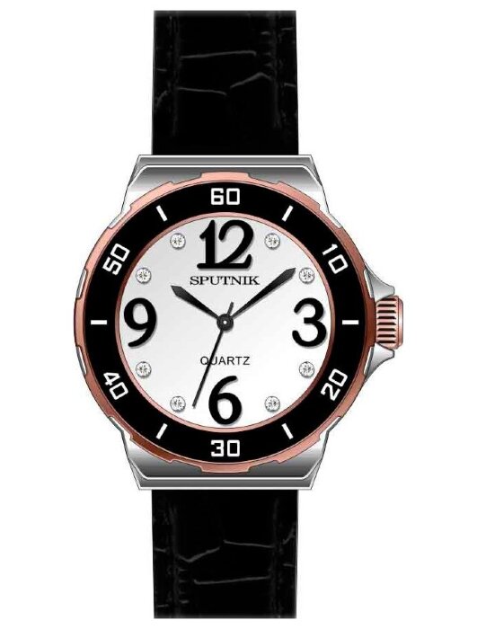 Наручные часы Спутник Л-300312-6.3 (сталь) черный рем