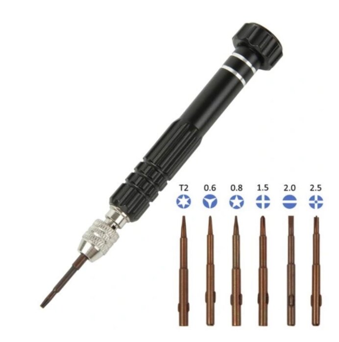 Черная Отвертка для точной механики, 5в1, сменные биты Sturm! 1040-11-S5 Черная Отвертка для точной механики, 5в1, сменные биты Sturm! 1040-11-S5