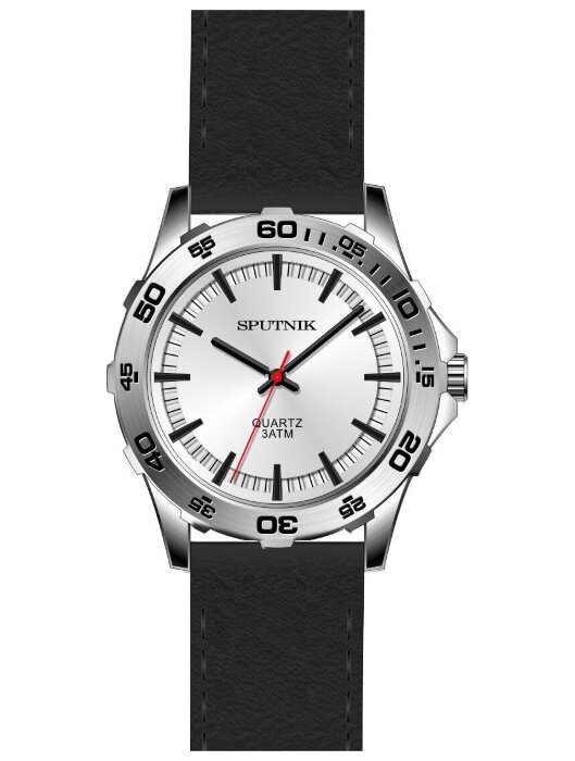 Наручные часы Спутник М-858431 Н-1 (сталь)кож.рем