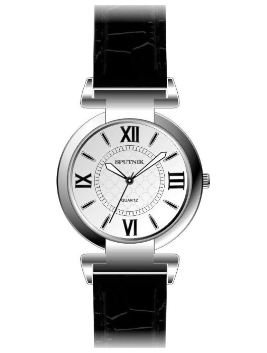 Наручные часы Спутник Л-300250-1 (сталь) черный рем
